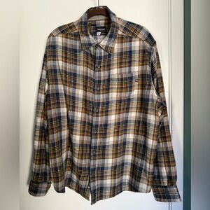 Marmot Men's Plaid Shirt - Blue and Yellow